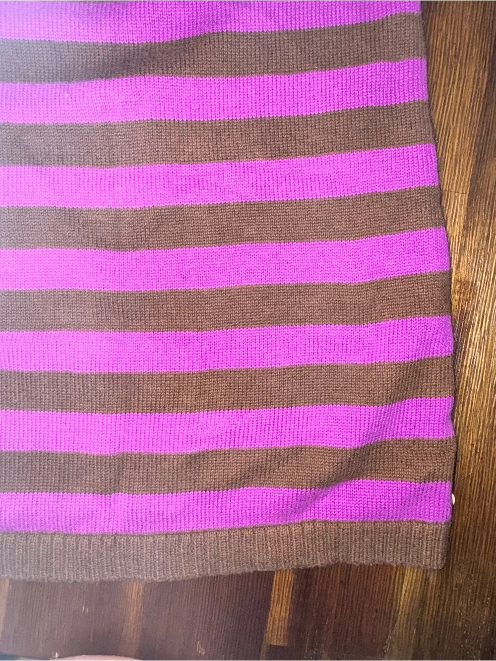 Justice Girls XL Purple Brown Striped Knit Sweater Dress Fall